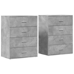 vidaXL Komoda 2 kom siva boja betona 60x39x80 cm od konstruiranog drva