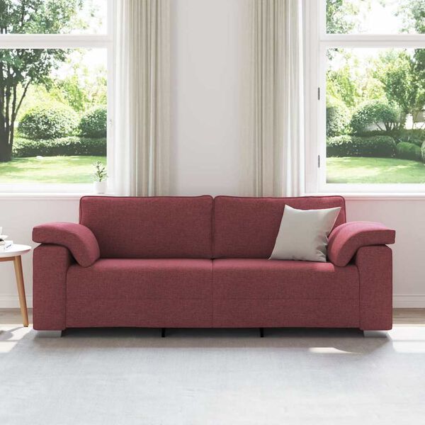 vidaXL Sofa Vinska crvena 219 x 77 x 82 cm tkanina