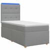 vidaXL Boxspring krevet s madracem Svjetlosiva 90 x 190 cm Tkanina