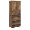 vidaXL Set ormara 2 pcs Staro drvo 66 x 34,5 x 90 cm Konstruirano drvo