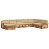 vidaXL Set vanjskih sofa s jastukom 8 pcs Prirodna i bež