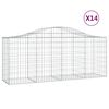 vidaXL Lučne gabionske ko&scaron;are 14 kom 200x50x80/100cm pocinčano željezo