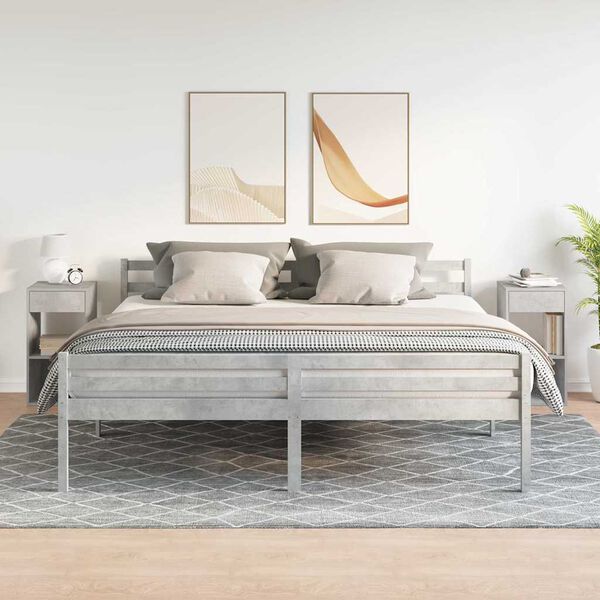 vidaXL Noćni ormarići s ladicom 2 kom beton sivi 35x34x66,5 cm