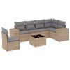 vidaXL 7-dijelni set vrtnih sofa od poliratana s jastucima bež