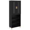 vidaXL Highboard Crni hrast 69,5 x 34 x 180 cm
