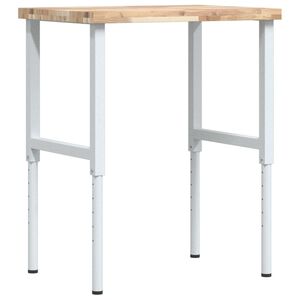 vidaXL Radni stol 80x60x(73-99,5) cm masivno drvo bagrema pravokutni