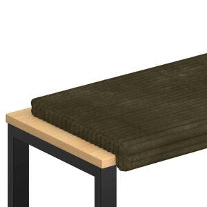 vidaXL Jastučić za klupu Pli&scaron;ani kord Zelena Dubina 35 cm