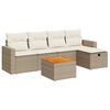vidaXL 6-dijelni set vrtnih sofa s jastucima bež od poliratana