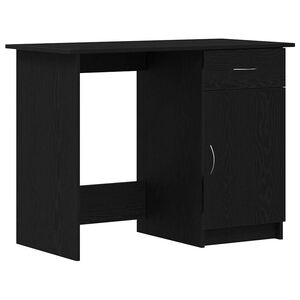 vidaXL Stol Crni hrast Konstruirano drvo 100 x 50 x 76 cm