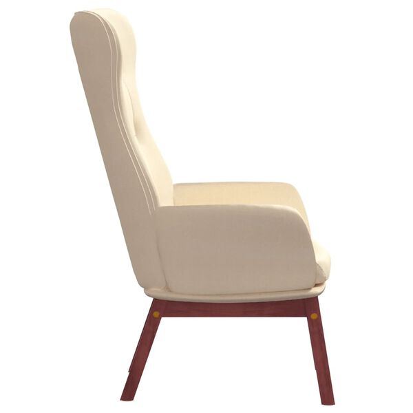 vidaXL Stolica za opuštanje od tkanine krem