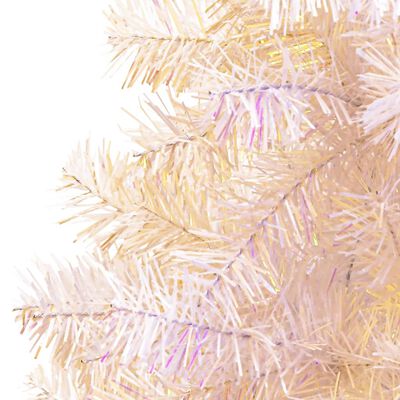 vidaXL Umjetno božićno drvce s obojenim vrhovima bijelo 180 cm PVC