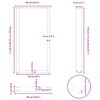 vidaXL Noge za barski stol U-oblik 2 kom Prirodni čelik 60 x (110-111) cm Čelik