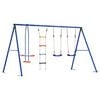 vidaXL Set vanjskih ljuljački &Scaron;areni 330 x 185 x 185 cm Čelik i PE