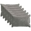 vidaXL Presvlaka za jastuk 6 pcs HOUTEN Tamnosiva 50 x 80 cm