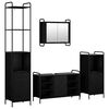 vidaXL Set ormarića za kupaonicu 4 kom. Crni hrast 40 x 36 x 200,5 cm