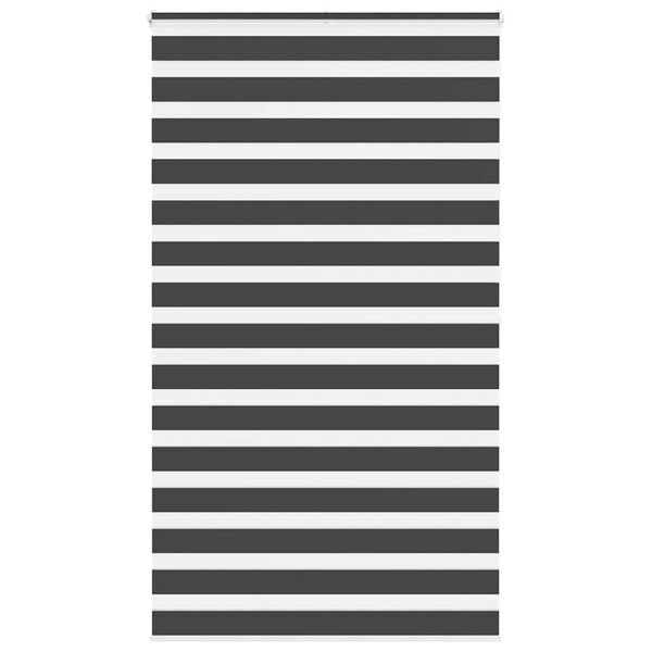 vidaXL Zavjesa zebra crna 135x200 cm &scaron;irina tkanine 130,9 cm poliester