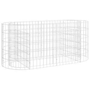 vidaXL Gabionska povi&scaron;ena gredica od pocinčanog željeza 120x50x50 cm