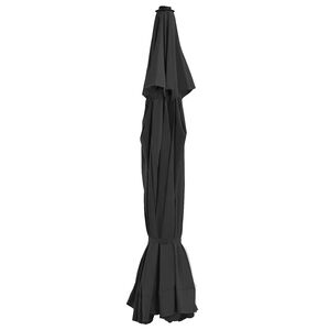 vidaXL Zamjenska tkanina za vrtni suncobran 515 cm crna