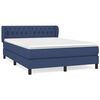 vidaXL Krevet s oprugama i madracem plavi 140 x 190 cm od tkanine