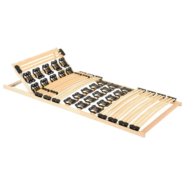 vidaXL Podnica za krevet s 38 letvica podesivo uzglavlje 100 x 200 cm