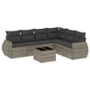 vidaXL 7-dijelni set vrtnih sofa sivi od poliratana