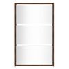 vidaXL Ormarić za cipele s ogledalom 3razine Smeđi hrast 63x17x102,5cm