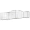 vidaXL Gabionska ko&scaron;ara s lukom 300 x 30 x 60/80 cm pocinčano željezo