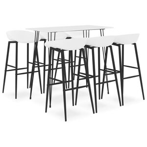 vidaXL 7-dijelni barski set bijeli