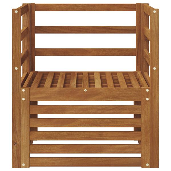 vidaXL Set vanjskih sofa Prirodna 67 x 63 x 73 cm Čvrsto drvo akacije
