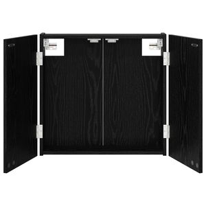 vidaXL Kabinet za mete Crni hrast 56 x 12 x 53,5 cm Konstruirano drvo