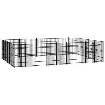 vidaXL Vanjski kavez za pse čelični 49,77 m²