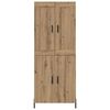vidaXL Highboard 2 pcs Umjetnički hrast Konstruirano drvo