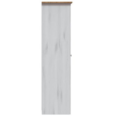 vidaXL Ormar od borovine s 3 vrata bijeli 118 x 50 x 171,5 cm Panama