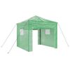 vidaXL Staklenik s sklopivim okvirom Zelena 290 x 290 x 315 cm Željezo