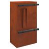 vidaXL po&scaron;tanski sandučić s pohranom s vratima Rđa 30 x 20 x 55 cm