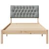vidaXL Krevetni okvir s tapiciranim uzglavljem Smeđa 100 x 200 cm