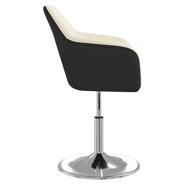 vidaXL Blagovaonska stolica od umjetne kože bijelo-crna