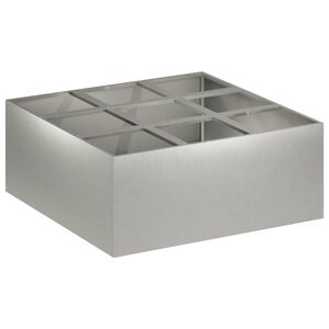 vidaXL Vrtna saksija Srebrna 100 x 100 x 50 cm Nehrđajući čelik