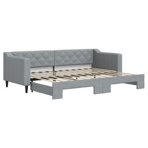 vidaXL Dnevni krevet na razvlačenje svjetlosivi 80 x 200 cm od tkanine