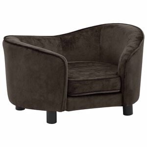 vidaXL Sofa za pse smeđa 69 x 49 x 40 cm pli&scaron;ana