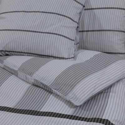 vidaXL Set posteljine za poplun sivi 155x220 cm pamučni