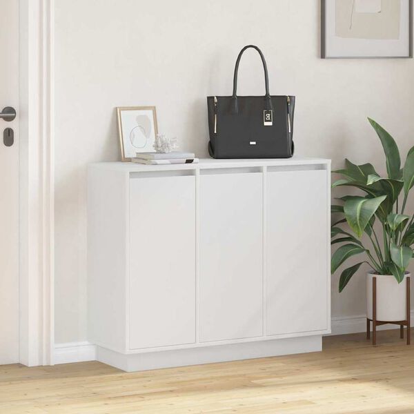 vidaXL LED komoda Bijelo 90 x 32 x 75 cm Konstruirano drvo