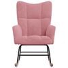 vidaXL Stolica za ljuljanje ružičasta bar&scaron;unasta