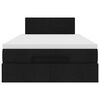 vidaXL Otomanski krevet s madracem crni 120x200 cm tkanine