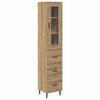 vidaXL Highboard Umjetnički hrast 34,5 x 34 x 180 cm Konstruirano drvo