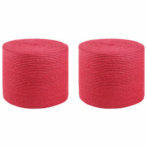 vidaXL 2 kom. 2 mm Crvena 100% Juta Tossa