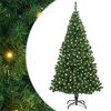 vidaXL Umjetno božićno drvce Zelena 180 cm PVC i Čelik i Plastika