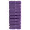 vidaXL Premium ručnici za pranje SOLUND 10 kom. ljubičaste 30x30 cm 600 g/m&sup2;