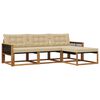 vidaXL Set vanjskih sofa 4 kom. Prirodna i bež