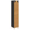 vidaXL Highboard 2 pcs Crni hrast Konstruirano drvo